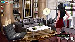 Fashionbusiness showing ass to boss in hentai game