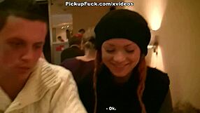 redhead slut gets wild in a public toilet hookup