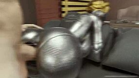 原子之心芭蕾舞女郎在粗暴3D POV循环场景中被猛插。