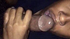 giving head to a big black cock monster