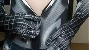 Does Female Spider-Man Play with Her Pussy Madly?