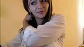 This beautiful camgirl is teasing with her big tits and ass on webcam