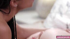 Interracial lesbian love between blonde teen and ebony petite girl