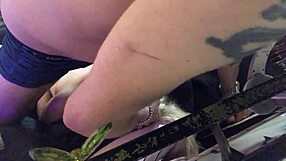 Blonde milf sucks cock then gets rough fucked in pussy and ass