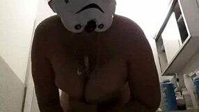 danyza enjoys playing as a storm trooper in homemade costume fun