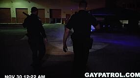 Gay police officer gives in to aggresively bottoming for fellow officer