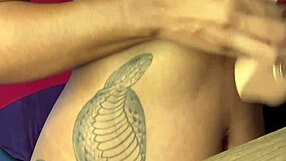 Chubby woman licks fat pussy on monster cock