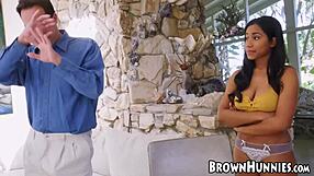 Young Ebony Jenna Foxx Sucks Before Riding Hard