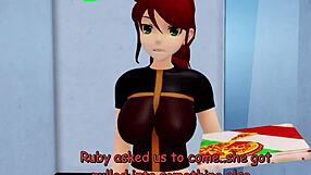 Ruby and Glinda clash in a wild RWBY 3D cartoon futanari showdown.