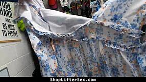 teen got caught in stolen outfit, now punished with rough sex 😈