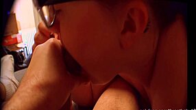 this college student eagerly sucks the cock, shoves it deep for a cumshot down her throat.