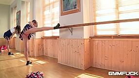 i make lesbian teen amirah and candy sweet cum hard with sex toys in gym fuck