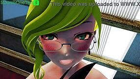 Ruby and Glinda clash in a wild RWBY 3D cartoon futanari showdown.