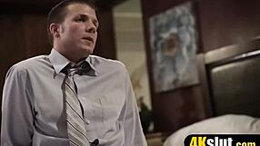 Real estate agent performs rough blowjob and doggystyle to sell house