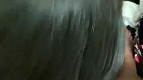 woman performs oral on maintenance man