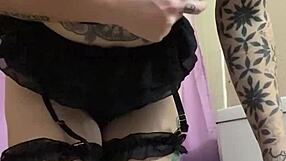 alice bangz is cleaning her bathroom