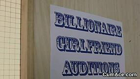 spicy sex kitten getting cum shot on her face, swallowing all the jizm