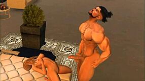 Smart Girl Turns Naughty with Monster Cock in Classy Cartoon Anal Scene