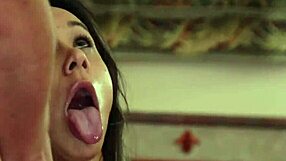 Milf babe gets intense throat action from her man