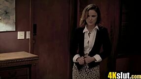 Real estate agent performs rough blowjob and doggystyle to sell house