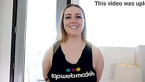 Taylor Tender, the cute big-titted cutie, swallows cum in pov