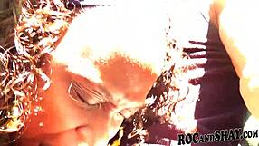 the ebony couple engages in hardcore anal sex and cumshot