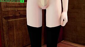 Ruby and Glinda clash in a wild RWBY 3D cartoon futanari showdown.