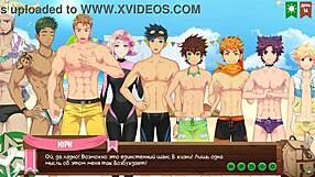 twink teen plays anime game with friend in hentai-inspired hangout