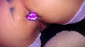 She teases me with feet before wild masturbation