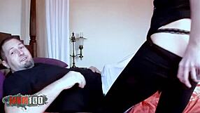 Skinny french blonde fucks big cock hard