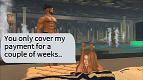 Smart Girl Turns Naughty with Monster Cock in Classy Cartoon Anal Scene