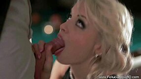 cfnm blowjob turns wild with handjob and facial cumshot