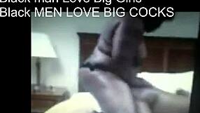 Ebony femdom uses strapon on submissive black man.