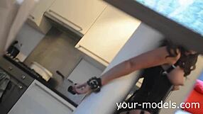 Beautiful Brunette In Latex Sucks Dick?