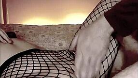 Fetishists feel intense pleasure giving footjob to big cock