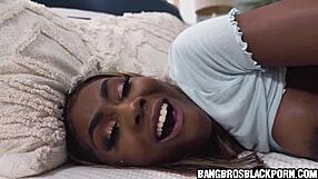 yo, black stepdad just can’t hold back with those tempting ebony boobs anymore