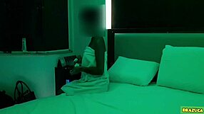 After intense orgasm, she relaxes with music and cigarette, cute 18-year-old beauty.