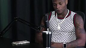 will mastro flashes in sheer red lingerie for the group.