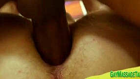 Gay teen 18+ masseur rides client in hardcore massage