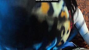 Zamira's big ass in first costume, Aleja in Ecuador shirt watching the game