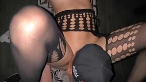 Excited Dancer Performs At Swingers Club Show.