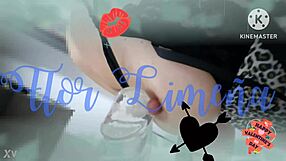 Peruvian Babe's Oiled Boobs and Dildo Play in Bath as Love Gift