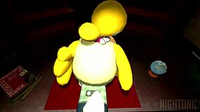 isabelle from animal crossing new leaf in a fun scene