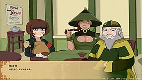 In this hentai, the trainer says, 'Your big tits are amazing,' as they explore love