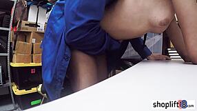 Black teen 18+ caught stealing by strict cop