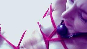 Bound Latina Bia Roman craves shaved lesbian bondage with natural tits and hairless skin.