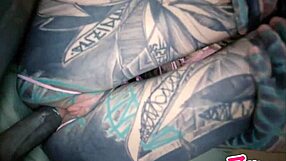 Alternative couple in rough POV anal and ass-to-mouth action