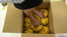 the story of crushing food in a fetish video