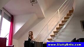 Petite Glamour Babe Strips and Masturbates in Heels