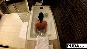 sexy jezebelle bond films herself taking a bath